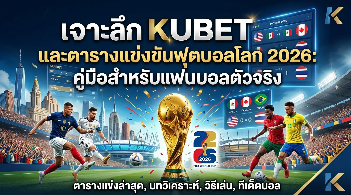 เจาะลึก KUBET และตารางแข่งขันฟุตบอลโลก 2026: คู่มือสำหรับแฟนบอลตัวจริง