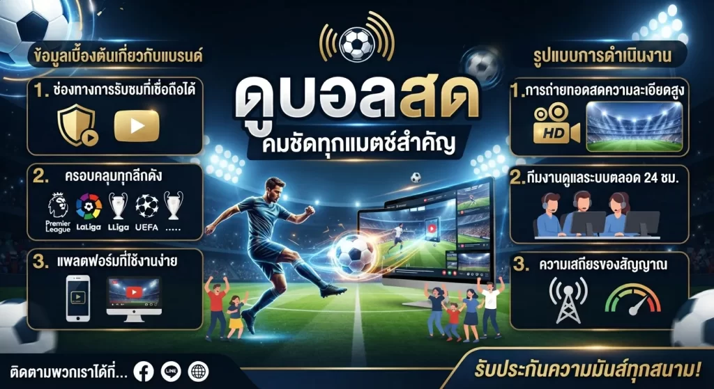 ระบบถ่ายทอดสด ดุ บอล สด คมชัดทุกแมตช์สำคัญ